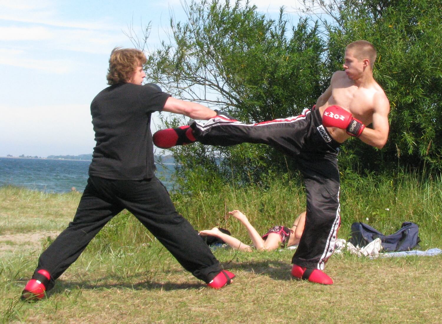 Kickboxen am Strand (August 2009)