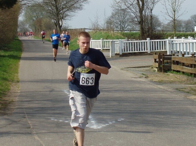 Bei einem 10-km-Lauf (April 2009)